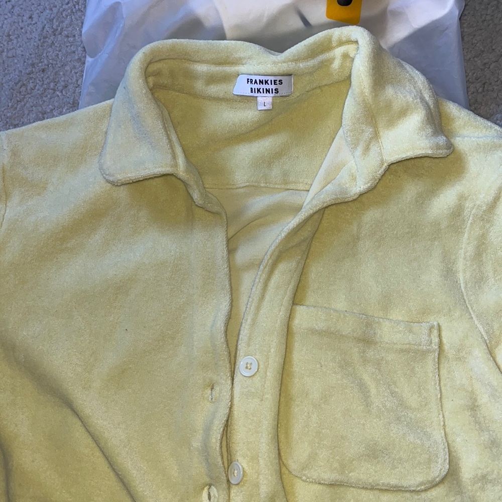 Terry button up shirt / swim suit cover up!